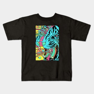 Psychedelic Tiger Kids T-Shirt